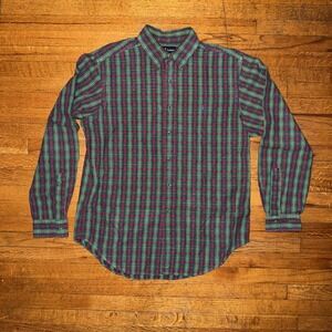 Ralph Lauren Classic Fit Long Sleeve Plaid Button Up Size Large